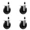 Service Caster 6'' Phenolic Swivel 1-1/2'' Expanding Stem Caster Set Total Lock Brake, 4PK SCC-EXTTL20S615-PHS-112-4 - alternate 1